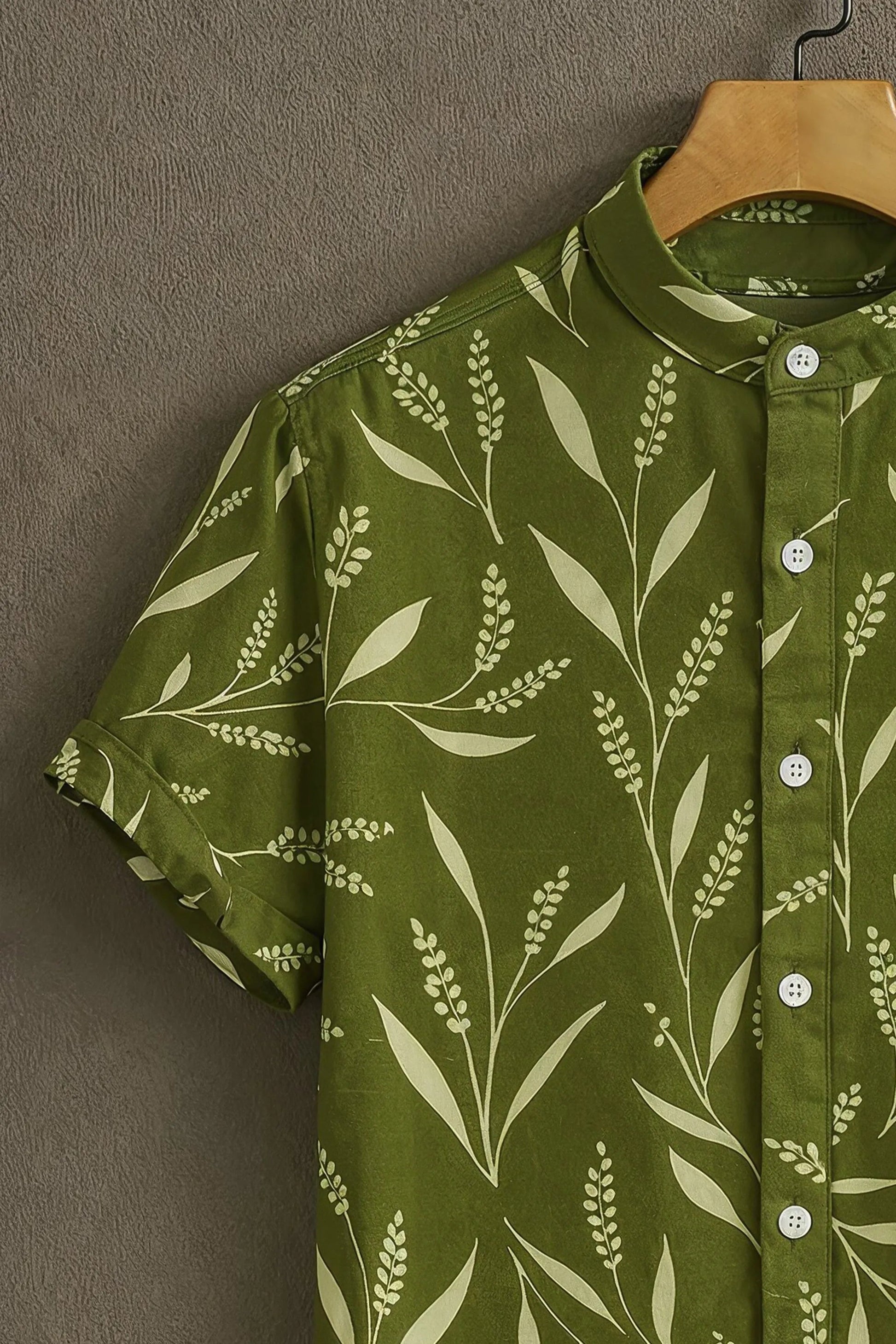 Sunflare Green Premium Nature-Inspired Leaf Shirt